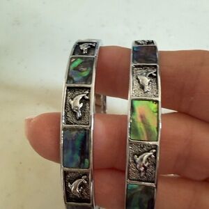 Silver Dolphin Abalone Bracelet